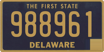 DE license plate 988961