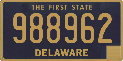 DE license plate 988962