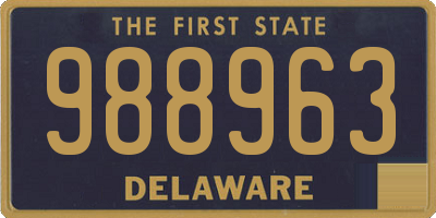 DE license plate 988963