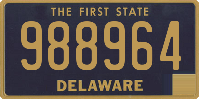 DE license plate 988964