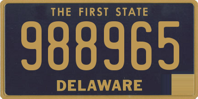 DE license plate 988965