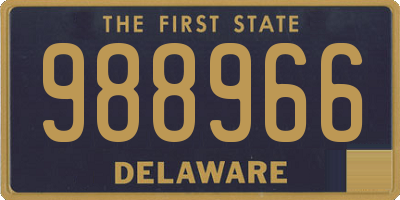 DE license plate 988966