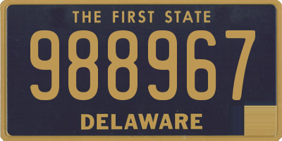 DE license plate 988967