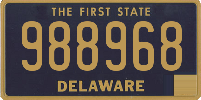 DE license plate 988968