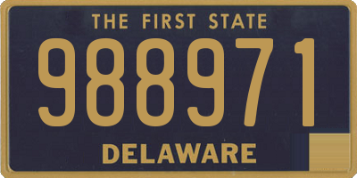 DE license plate 988971