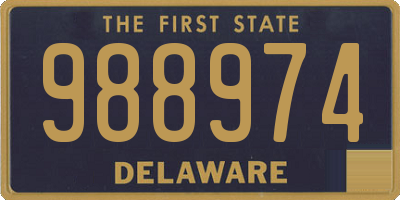 DE license plate 988974