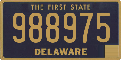 DE license plate 988975