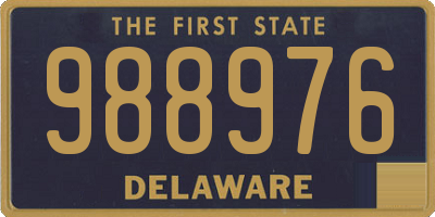 DE license plate 988976