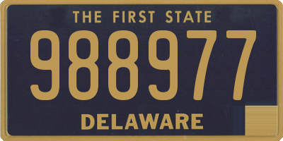 DE license plate 988977