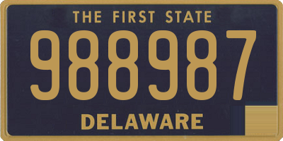 DE license plate 988987