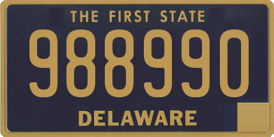 DE license plate 988990