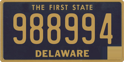 DE license plate 988994
