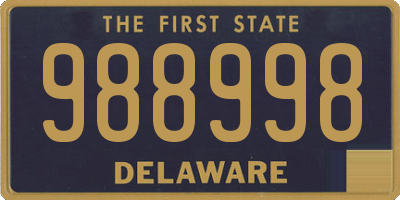 DE license plate 988998