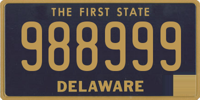 DE license plate 988999