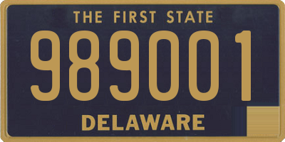 DE license plate 989001