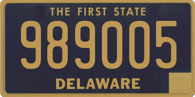 DE license plate 989005