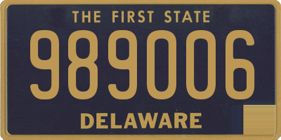 DE license plate 989006