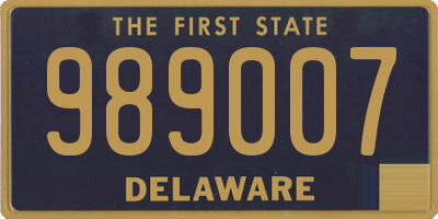 DE license plate 989007