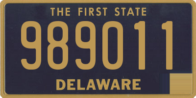 DE license plate 989011