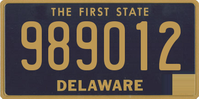 DE license plate 989012
