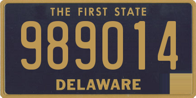 DE license plate 989014