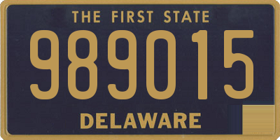 DE license plate 989015