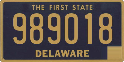 DE license plate 989018