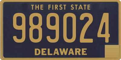DE license plate 989024