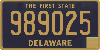 DE license plate 989025