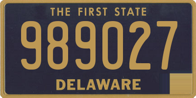 DE license plate 989027