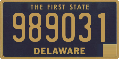 DE license plate 989031