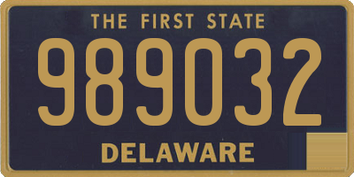 DE license plate 989032