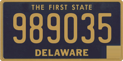 DE license plate 989035
