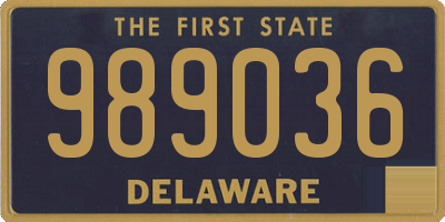 DE license plate 989036