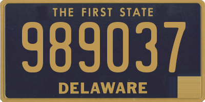 DE license plate 989037