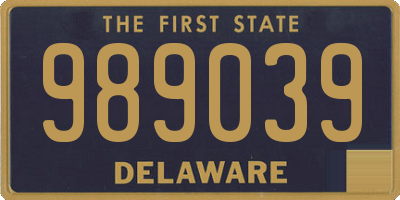 DE license plate 989039