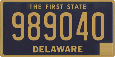DE license plate 989040