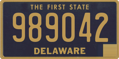 DE license plate 989042