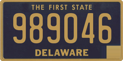 DE license plate 989046