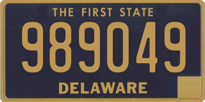 DE license plate 989049