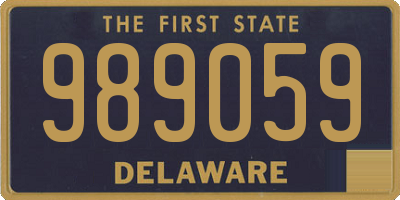 DE license plate 989059