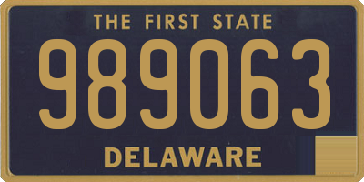 DE license plate 989063