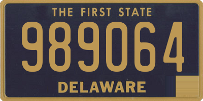 DE license plate 989064
