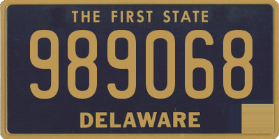 DE license plate 989068