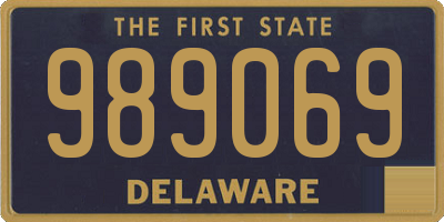 DE license plate 989069