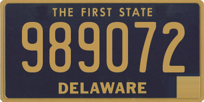 DE license plate 989072