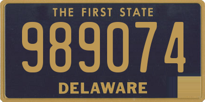 DE license plate 989074
