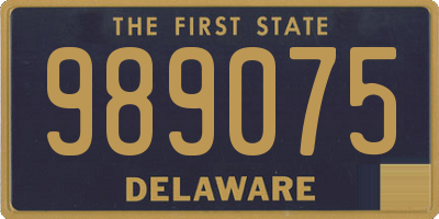DE license plate 989075