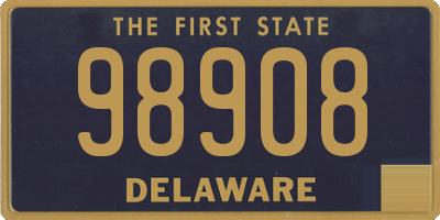 DE license plate 98908