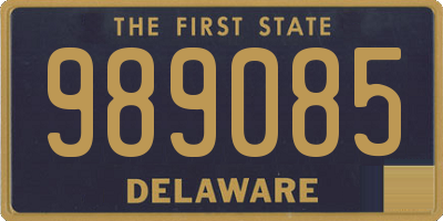 DE license plate 989085
